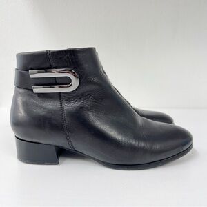 Regarde Le Ciel Black Leather Short‎ Booties 36 5.5-6